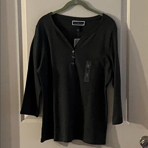 Karen Scott V-Neck Blouse